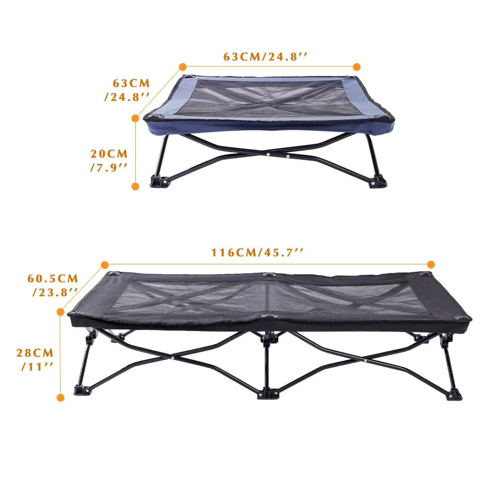 

New Large Elevated Folding Pet Bed Cot Travel Portable Breathable Cooling Mesh Sleeping Dog Bed Breathable Outdoor Sleeping Cot