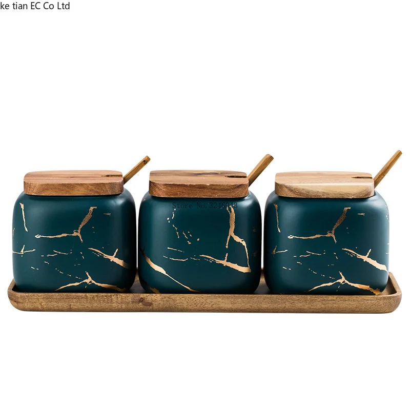 Скандинавская матовая мраморная керамическая баночка для трав соленые Баночки