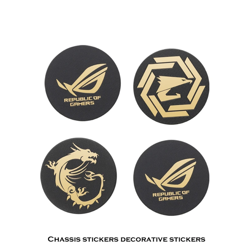 Металлическая Наклейка для ПК чехол Fan ROG MSI AORUS позолоченная наклейка