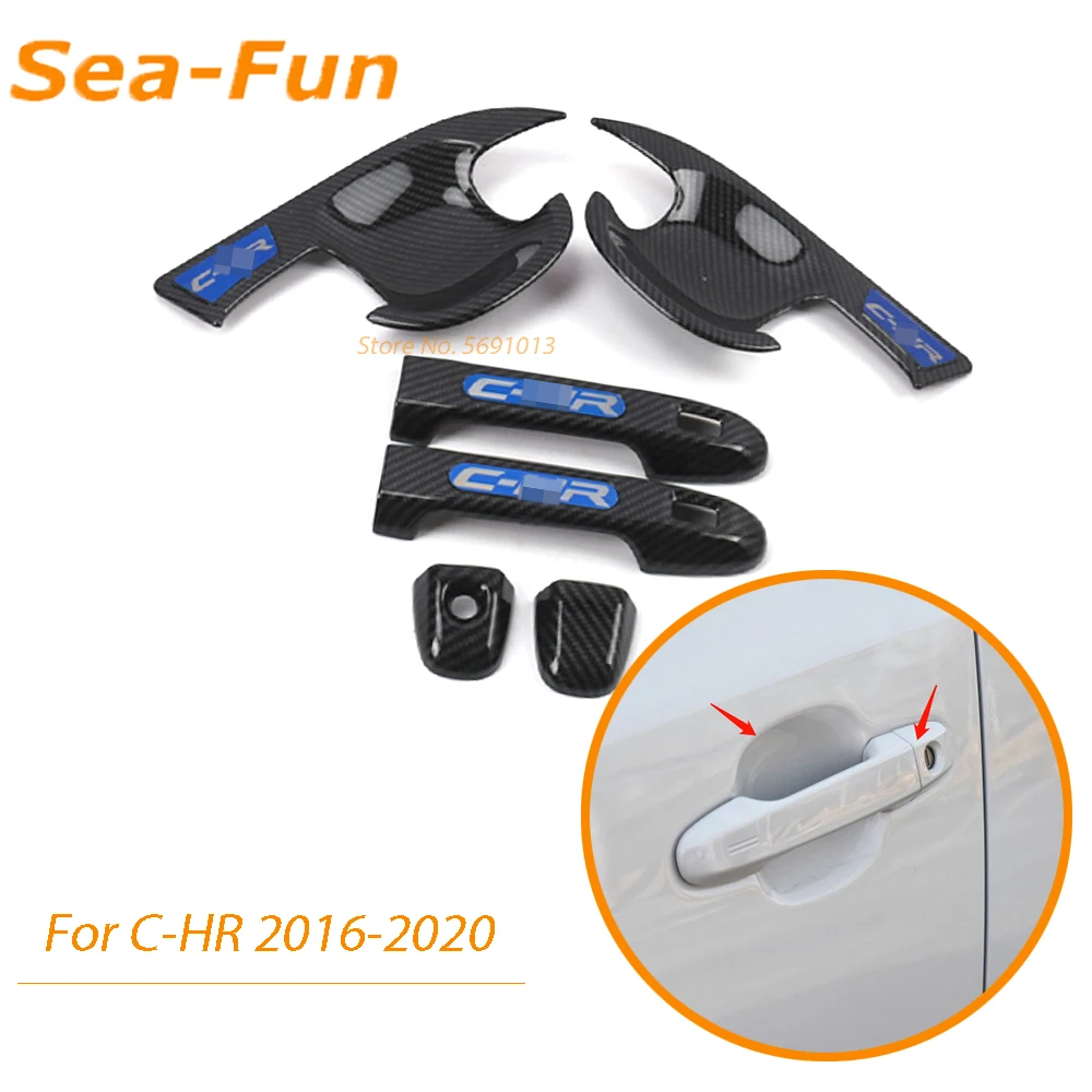 

For Toyota C-HR CHR 2016 - 2020 Chrome Front Car Door Handle Protection Cover Door Bowl Trim Sticker Frame Exterior Accesorios
