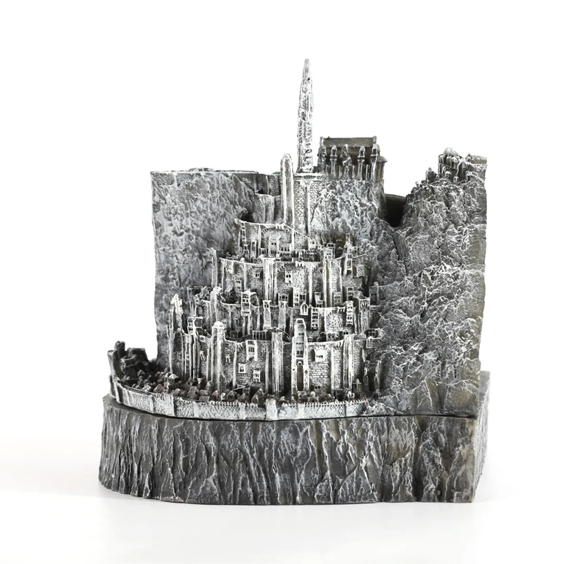 

LOTR Resin Minas Tirith Capital of Gondor Ashtray Statue Collectible Model Toys Cigar Cigarette Ash Tray For Home Decor Men Gift