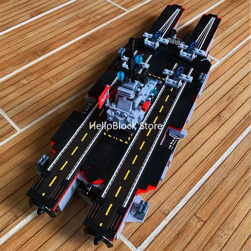 Строительные блоки 8 в 1: летательный аппарат военный флот корабль разрушитель