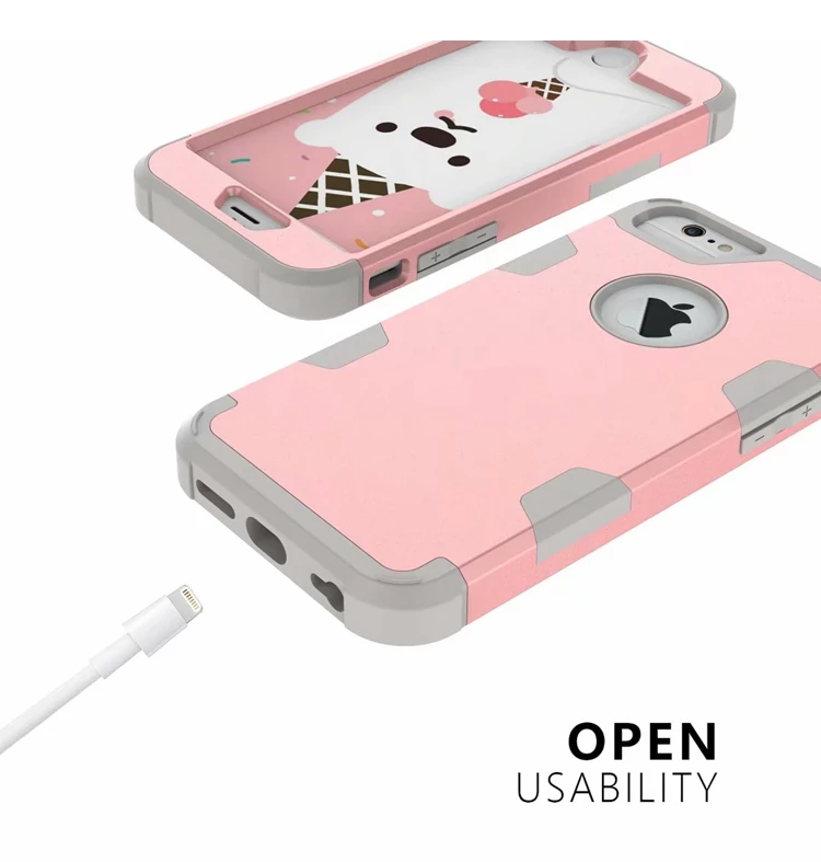 Для iPhone 6S/6 4," гибридный противоударный защитный резиновый силиконовый чехол для задней панели 7 8 Plus X Xs чехол