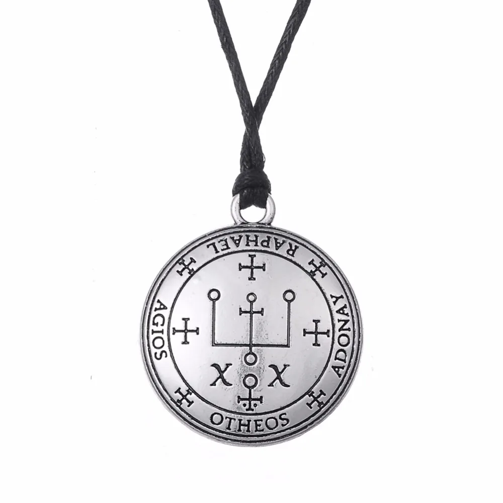 Lemegeton ювелирные изделия wicca Siil of Archangel Gabriel Raphael Enochian талисман амулет ожерелье Ангел ювелирные изделия кулон ожерелье человек