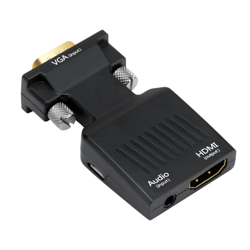 VGA To HDMI Gold-Plated Adapter 1080p Video Audio Adattatore For Laptop Computer |