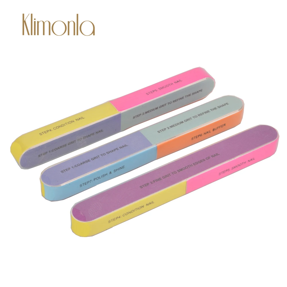 

3Pcs/Set Polishing Strips Nail File Mix Style Seven-sided UV Gel Polishing Nail Art Pedicure And Manicure Buffing Tools Salon