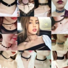 Ожерелье-чокер женское, бархатное, кружевное, с цирконом, 33 вида