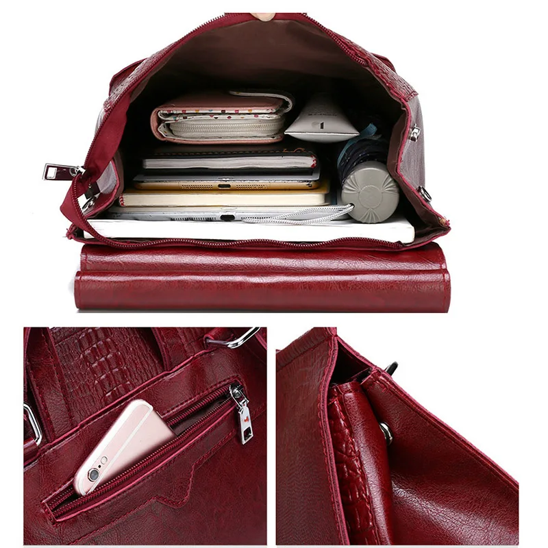 Роскошный дизайнерский рюкзак из крокодиловой кожи для женщин 2020 с защитой от