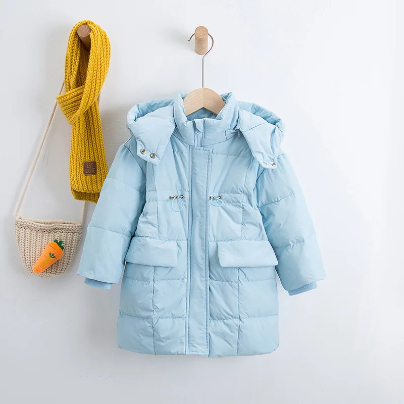 

2021 Winter Girls Boys Down Coats Kids Outerwear Windproof Waterproof Outdoor Warm Thicken Children Snow Parkas Student Jacket