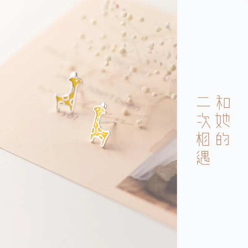 Женские серьги гвоздики Trusta 100% Стерлинговое Серебро 925 пробы модные милые с