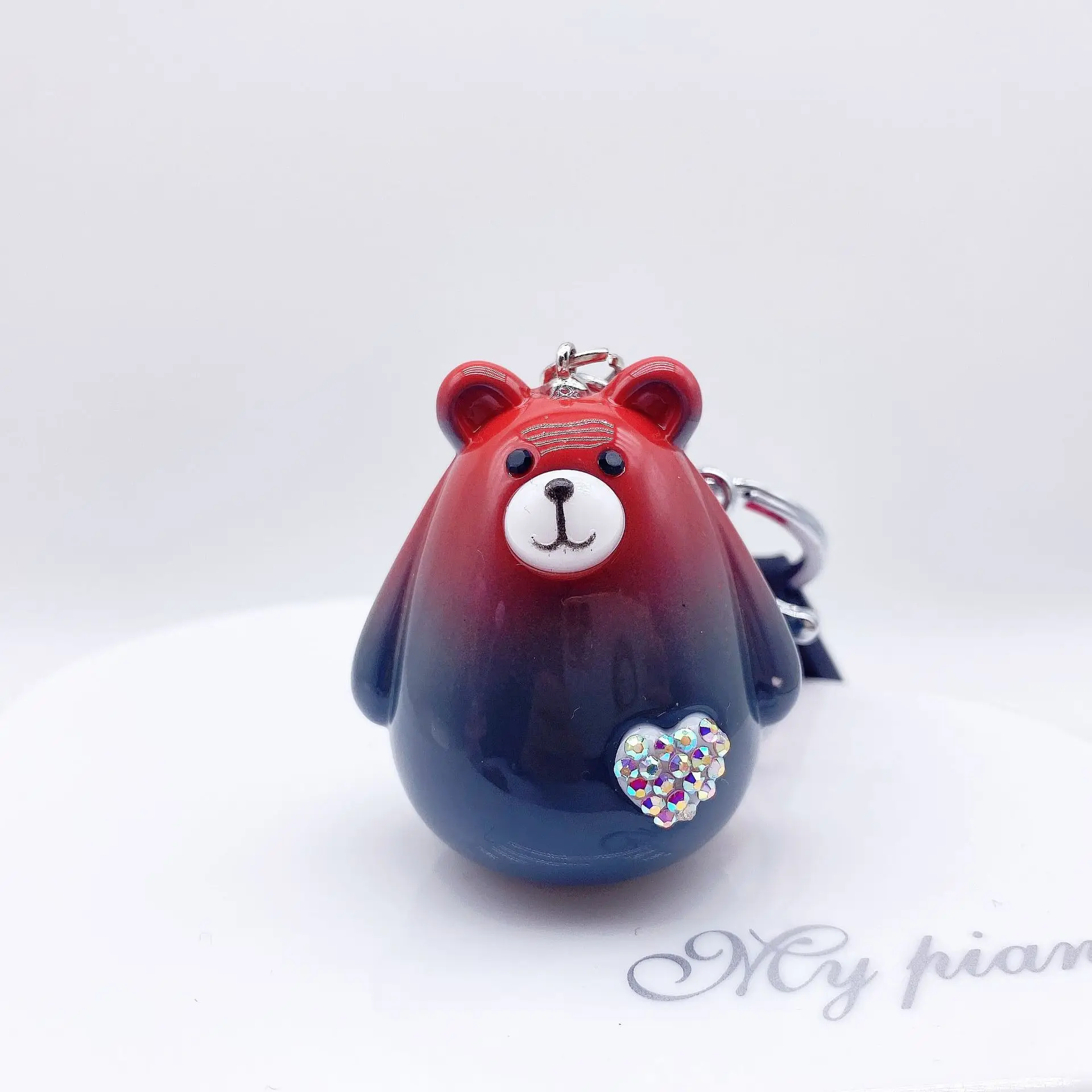 

Cartoon Bear Doll Lover Keychain Creative Personality 3D Car Chain Key Ring Cute Female Hand Rope Bag Ornaments Girl Gift Toy