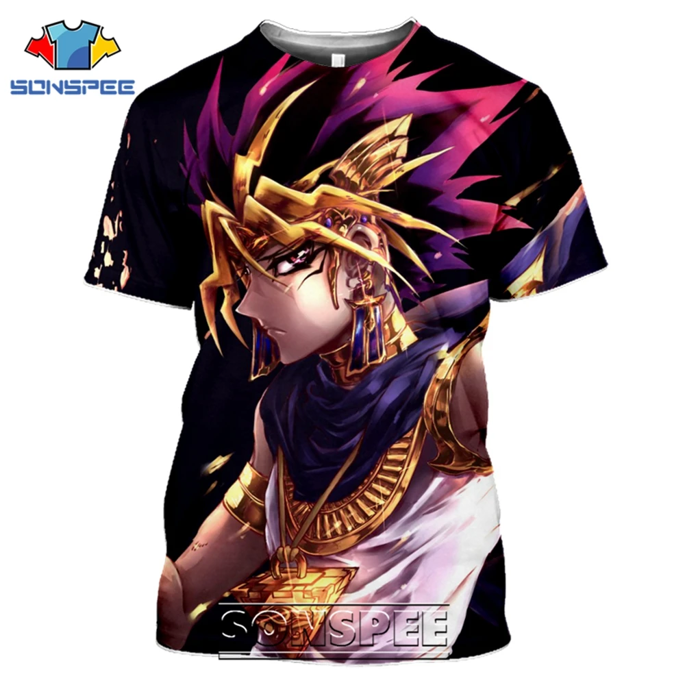 SONSPEE Anime Yu Gi Oh! Мужская футболка Повседневная Harajuku с коротким рукавом 3D принтом
