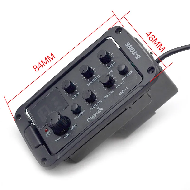 Предусилитель для акустической гитары Cherub GB-1 серии G-Tone пьезоусилитель 3-полосный