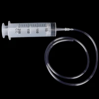 new hot 1pcs 200ml large capacity syringe reusable pump oil measuring with 1m silicone tube