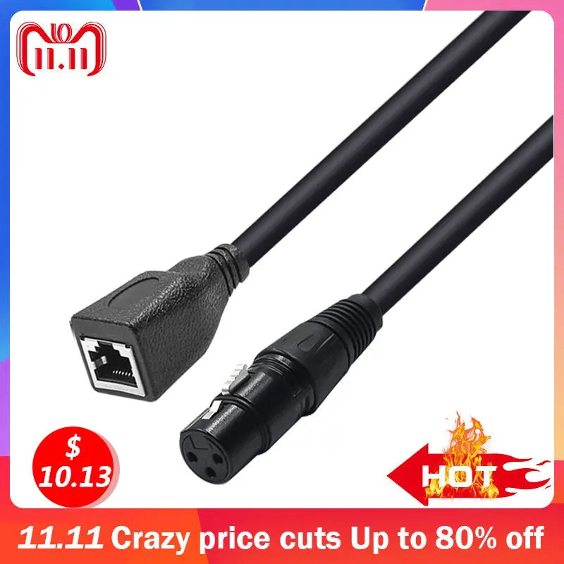 XLR для RJ45 Canon сети папа мама двойной 6 5 мм Мужской микрофонный усилитель гитара