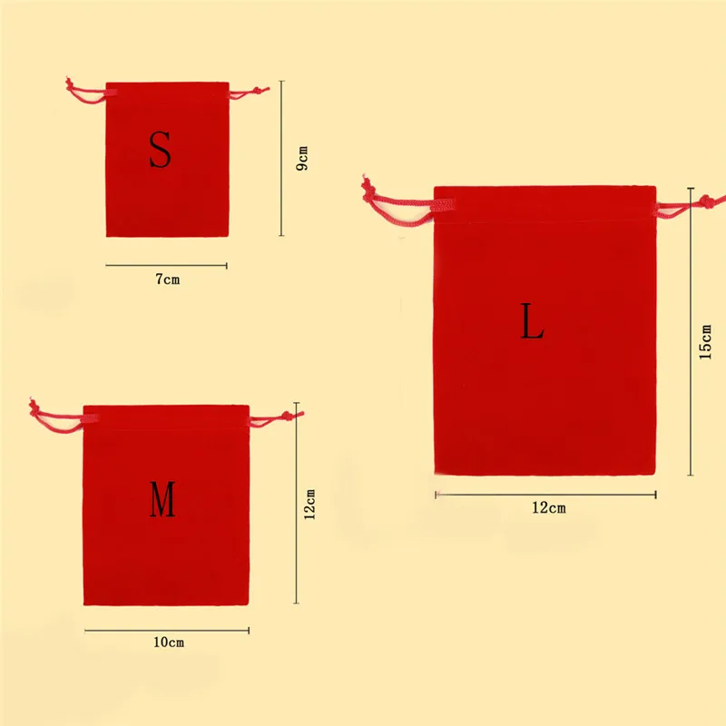 Бархатные Мешочки разных размеров 10 шт./лот винно-красная органза на шнурке для