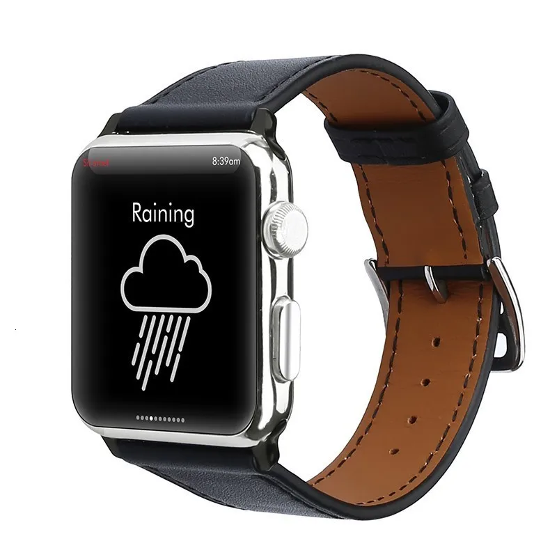 Высококачественная воловья кожа Замена для apple watch полосы 42 мм серии 4 3 2 1 Аксессуары для iwatch 38 мм браслет ремешок 44 мм запястье 40 мм