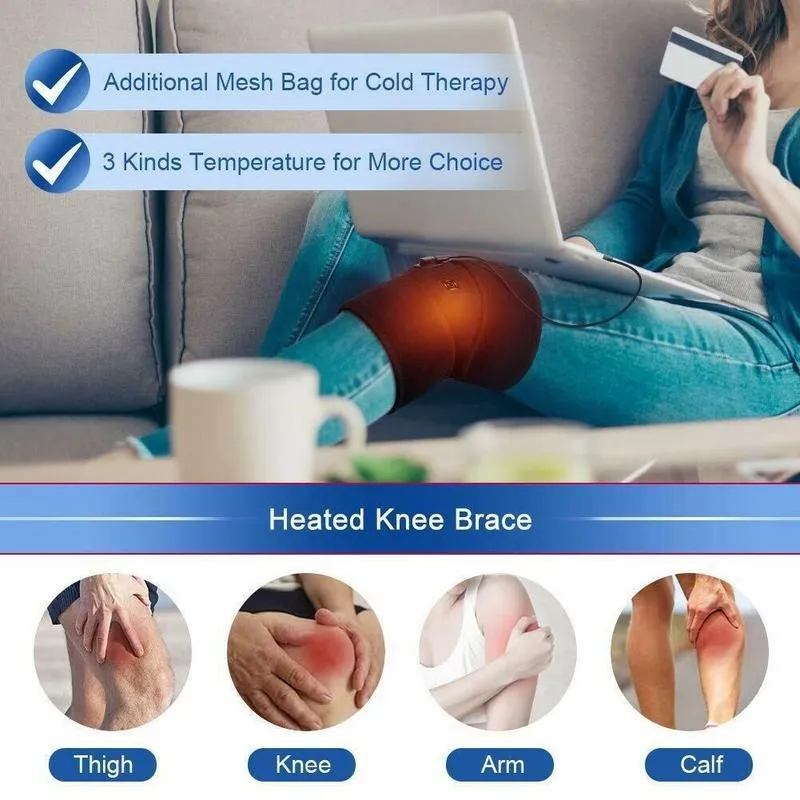 

Electric Arthritis Knee Support Brace Infrared Heating Therapy Kneepad for Relieve Knee Joint Pain Knee Rehabilitation Dropship