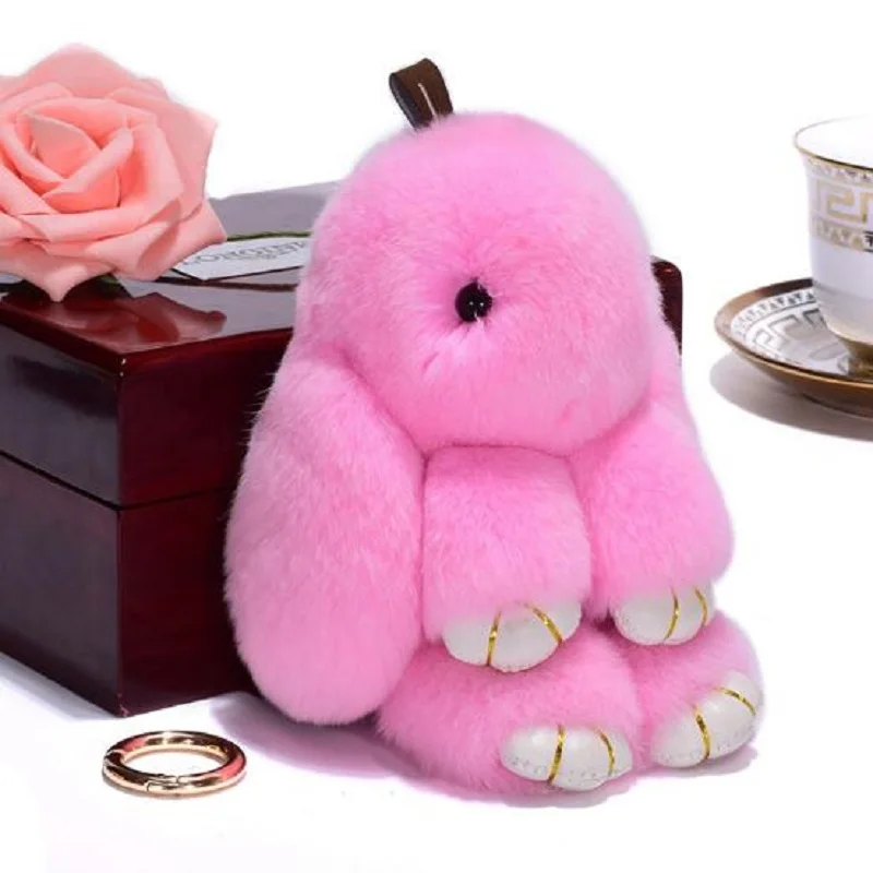 ISINYEE милый плюшевый брелок для ключей с кроликом милой пандой медведем животным
