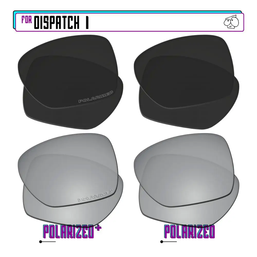EZReplace Polarized Replacement Lenses for - Oakley Dispatch 1 Sunglasses - BlkSirP Plus-BlkSirP