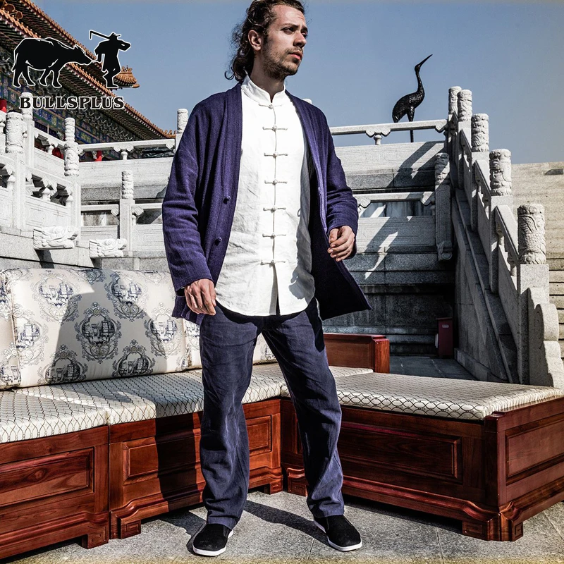 Китайский стиль китайская одежда костюм Тан мужской топ с коротким рукавом