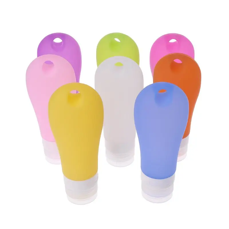 

1 Pc Silicone Travel Bottle 90ml Portable Leak Proof Travel Cosmetic Containers Bottles For Shampoo Body Lotion Random
