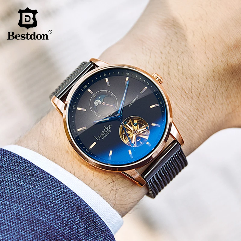 Bestdon механические мужские часы Montre Homme люксовый бренд автоматические