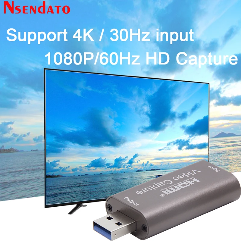4K 1080P 60 Гц USB2.0 аудио Карта видеозахвата HDMI к USB 2 0 плата сбора данных прямые
