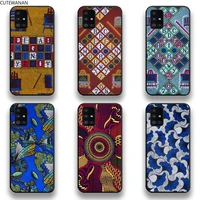 african style fabric print phone case for samsung galaxy a21s a01 a11 a31 a81 a10 a20e a30 a40 a50 a70 a80 a71 a51