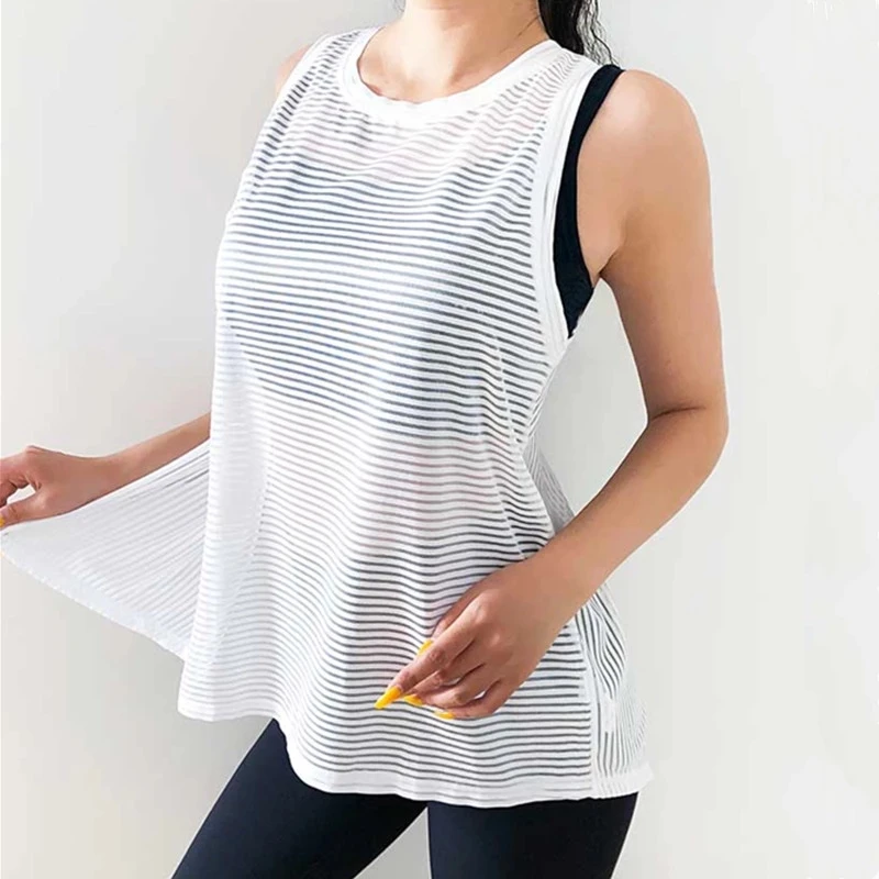 

Женская сексуальная майка с лямкой на шее, Открытая Майка, Быстросохнущий жилет для бега, свободная майка, Свободный Топ для тренажерного за...