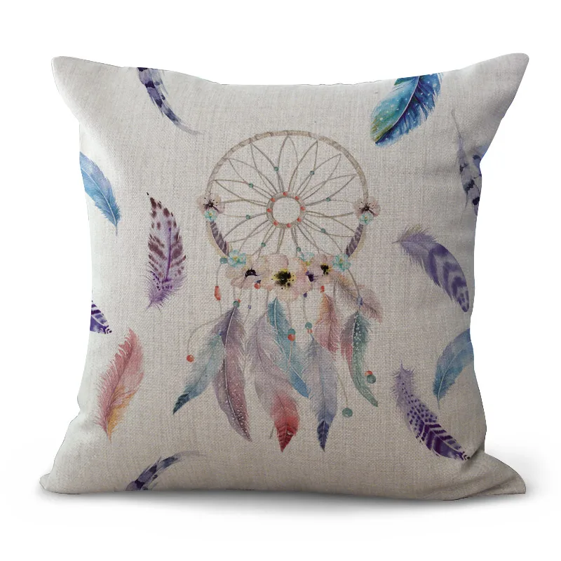 Наволочка для подушек из хлопка и льна креативная наволочка в стиле Ловец снов