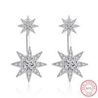 100 925 sterling silver fashion shiny cz zirconia star ladiesstud earrings women jewelry female gift wholesale drop shipping