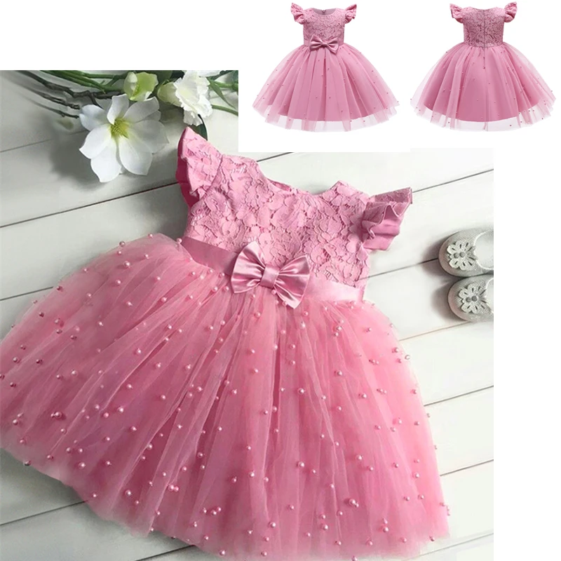 

Летнее кружевное платье с бантом для маленьких девочек, платье-пачка с цветочным рисунком для свадьбы, дня рождения, платья принцессы, одежд...