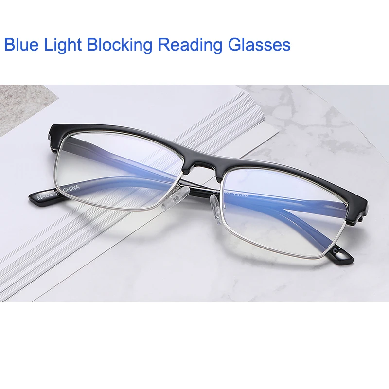 

Eso Vision Men's Optical Frame Blue Light Blocking Fashion Metal Reading Glasses For Man In Top Quality Eyeglasses With Pouch