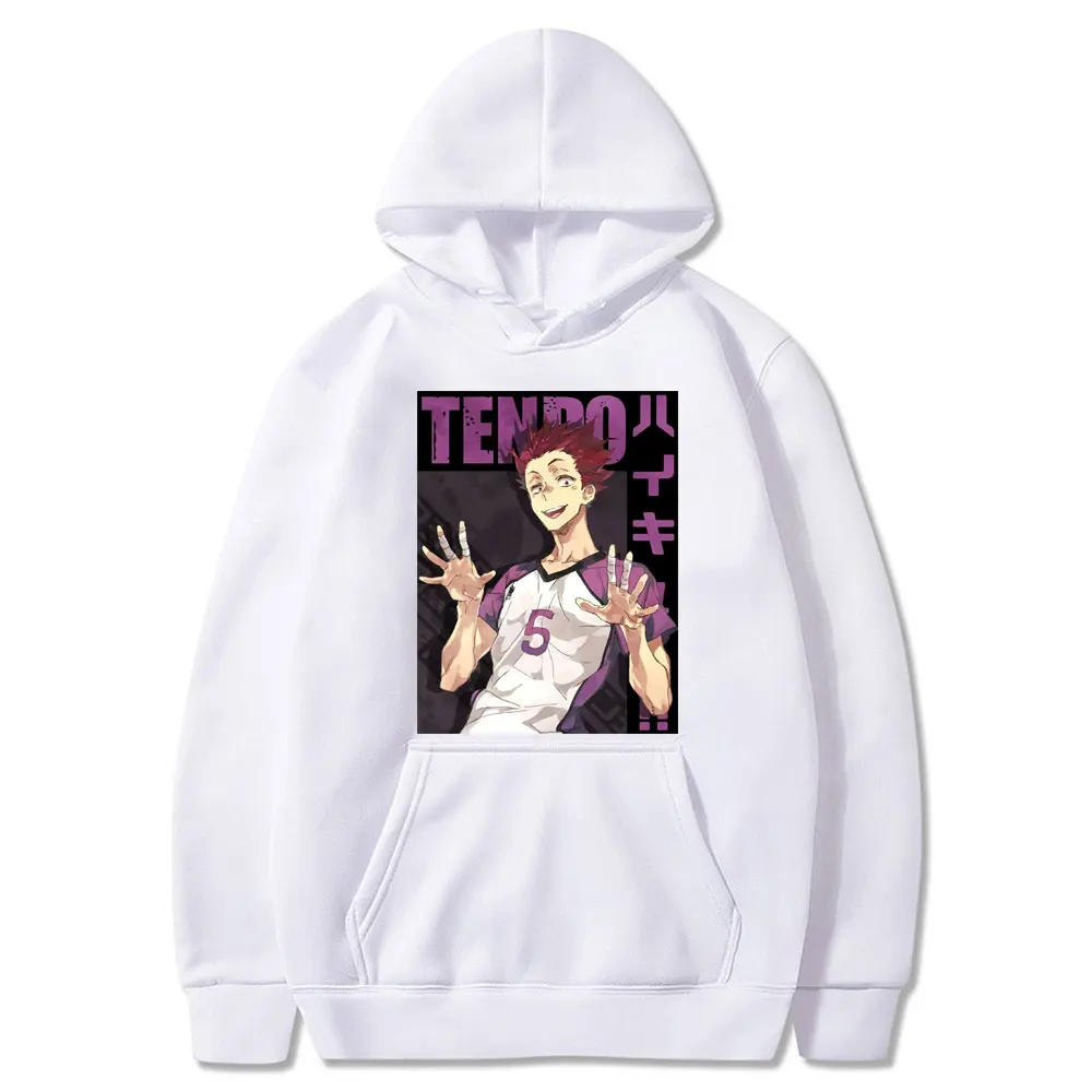 

Funny Haikyuu Satori Tendou Anmie Hoodies Manga Volleyball Women's Long Sleeved Sweatshirts Streetswear Fashion Clothes Men