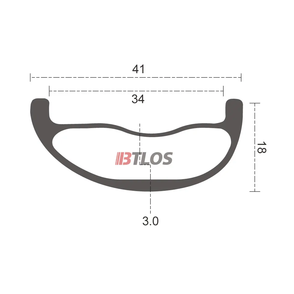 

29ER ASYMMETRIC ENDURO CYCLING SHALLOW CARBON RIMS - M-i34AS bike wheel