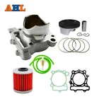 АГЛ размер отверстия 77 мм блок воздушного цилиндра, поршень, кольца, масляная трубка, масляный фильтр и топливный фильтр комплект для Kawasaki KXF250 2009-2016