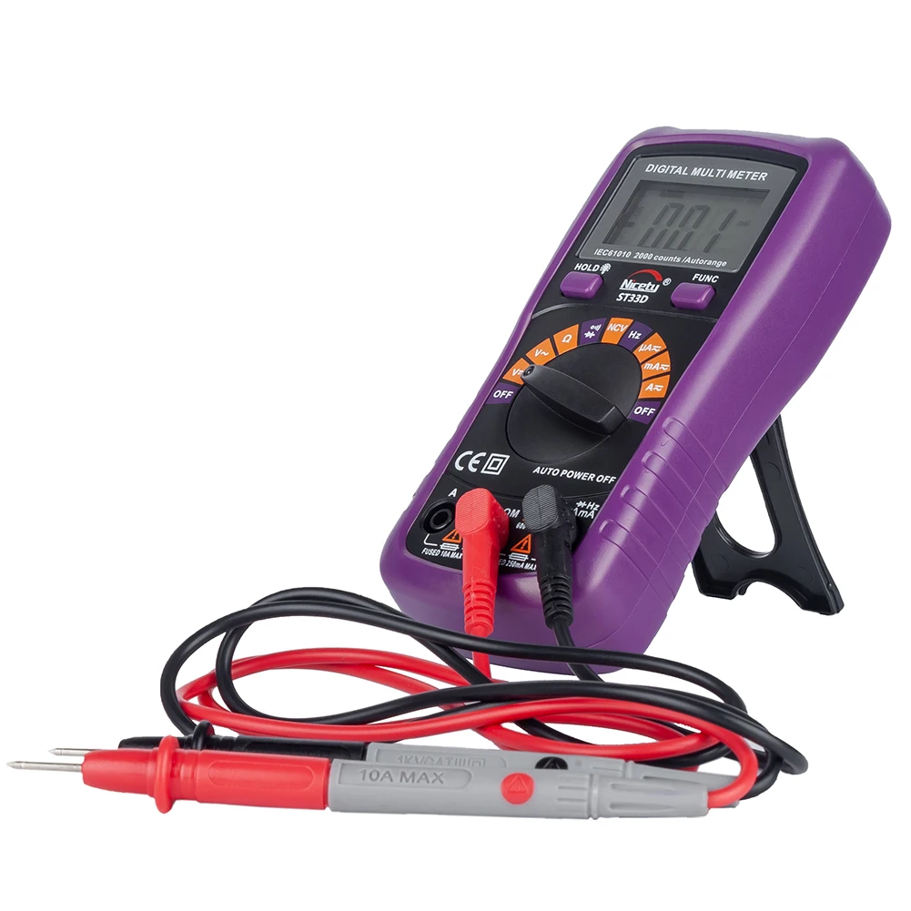 Nicetymeter ST33D Ручной ЖК дисплей мультиметр Цифровой Электрический измеритель