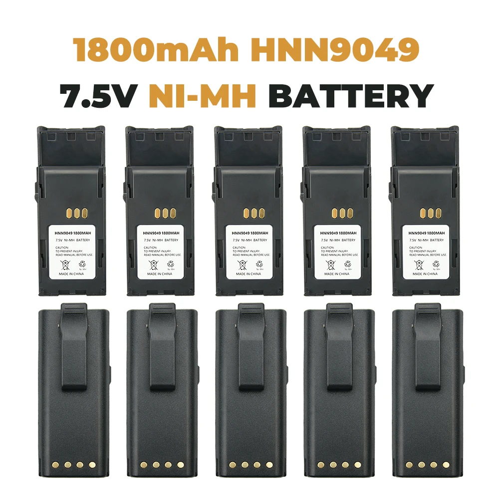 10X Замена батареи (1800mAh 7 5 V ni-mh)-для Motorola P1225 HNN9049 HNN9050 HNN9050A HNN9051 HNN9051A | Электроника