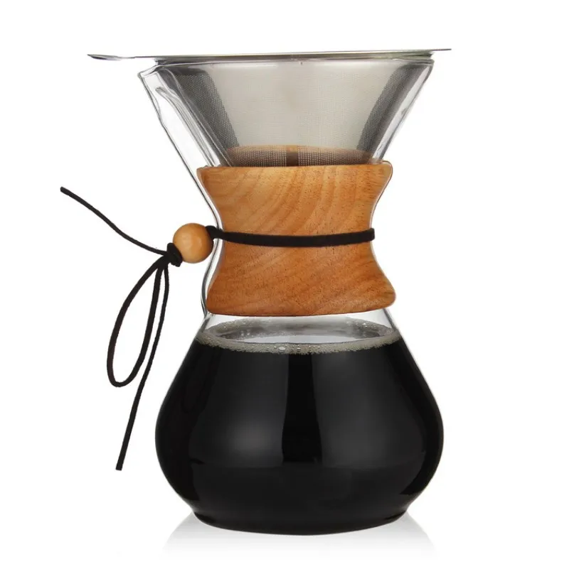 Eco coffee 400/500/800 мл термостойкий стеклянный чайник для кофе многоразовый