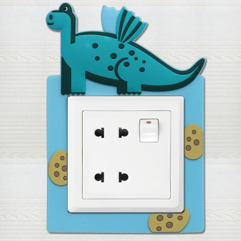 4 типа светящийся стиральный переключатель мультяшная наклейка животное крышка современная простая гостиная спальня творческий Разъем набор переключатель Крышка