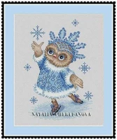 tt rabbit and fox with love cross stitch kit animal cotton thread love lock canvas stitching embroidery an owl skating