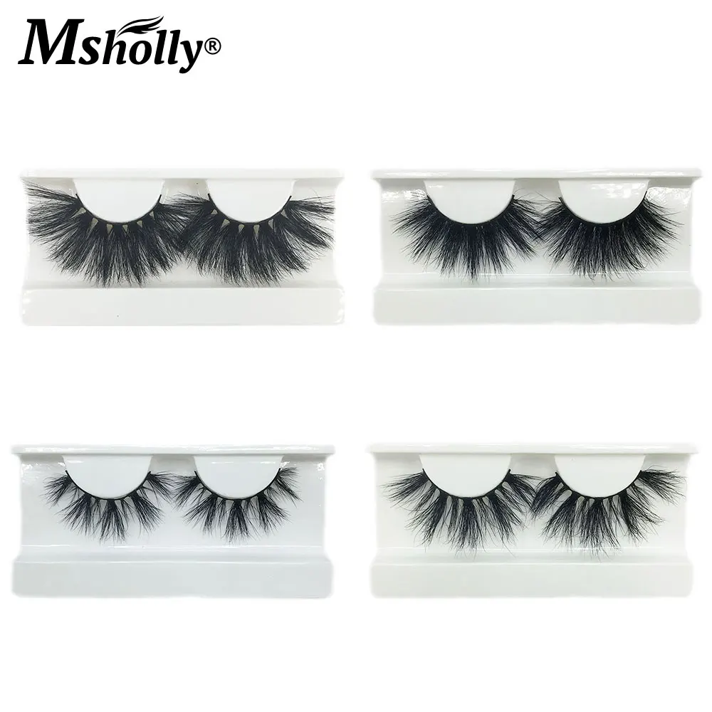 Накладные ресницы 25 мм норковые 3D драматические длинные 4 стиля