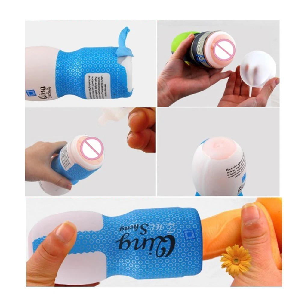 Handheld Male Masturbator Cup Pussy Deep Throat Vacuum Men Massager Aircraft | Красота и здоровье