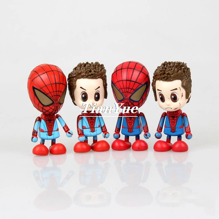 

The Amazing Spider-Man Peter 2 pcs/set models doll Q Ver. Doll Toy 10cm