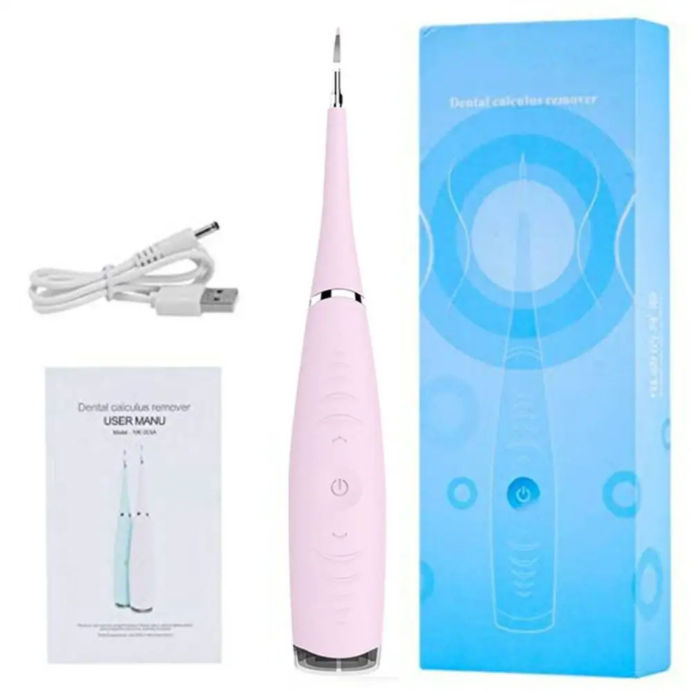 

Electric Sonic Dental Scaler Tooth Calculus Remover Tooth Stains Tartar Tool Dentist Teeth whitening Toothbrush English Box Pack