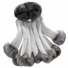 Роскошные женские меховые пальто большого размера 6XL из искусственной замши, теплая плюшевая куртка, Женская осенне-зимняя модная шуба из меха норки с длинными рукавами