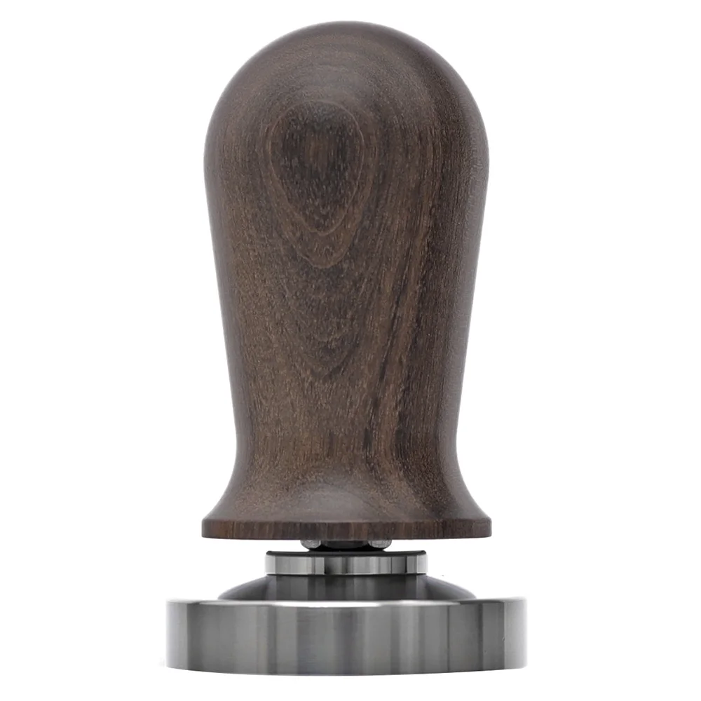 Compactador de caf&eacute; Espresso calibrado, con mango de madera, Base plana de acero inoxidable, 51/53/58mm-2