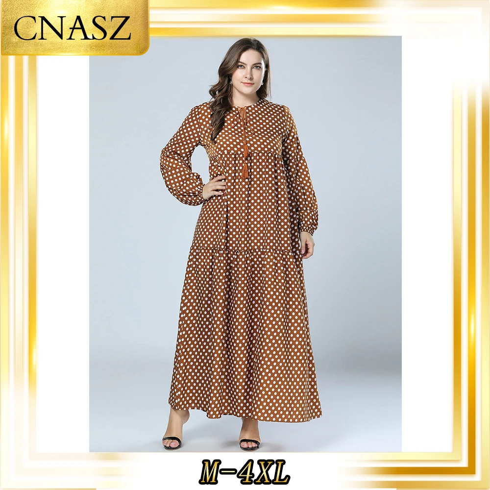 Женское длинное платье в мусульманском стиле свободное большого размера