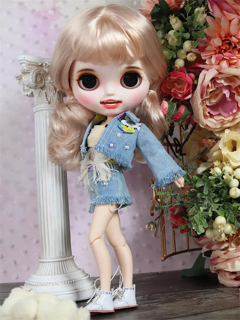 Кукла ICY 1/6 мягкие кудрявые волосы белая кожа 30 см шарнирное тело резные губы
